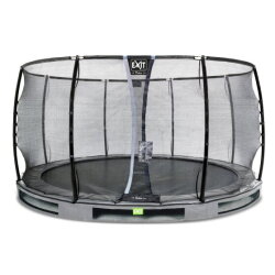 EXIT Elegant Premium ground trampoline ø427cm with Deluxe safety net - grey