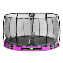 EXIT Elegant Premium ground trampoline ø427cm with Deluxe safety net - purple