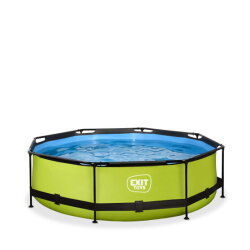 EXIT Lime pool &oslash;300x76cm with filter pump - green