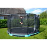 EXIT Elegant Premium ground trampoline ø427cm with Deluxe safety net - blue
