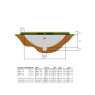 EXIT Silhouette ground trampoline 214x305cm - green
