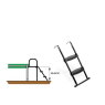 EXIT trampoline ladder for frame heights of 50-65cm