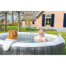 Head rest and cup holders for inflatable spas