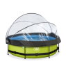 EXIT Lime pool ø300x76cm with filter pump and dome - green