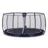 EXIT Supreme ground level trampoline ø427cm with safety net - black