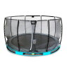 EXIT Elegant Premium ground trampoline ø427cm with Deluxe safety net - blue