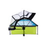 EXIT Lime pool 220x150x65cm with filter pump and dome - green