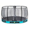 EXIT Elegant Premium ground trampoline ø427cm with Deluxe safety net - blue