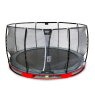 EXIT Elegant Premium ground trampoline ø427cm with Deluxe safety net - red