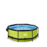 EXIT Lime pool ø244x76cm with filter pump and dome - green