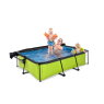 EXIT Lime pool 220x150x65cm with filter pump and canopy - green