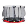 EXIT Elegant ground trampoline ø305cm with Economy safety net - red