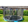 EXIT Elegant Premium ground trampoline ø366cm with Deluxe safety net - blue