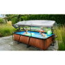 EXIT Lime pool 300x200x65cm with filter pump and dome - green