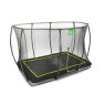 EXIT Silhouette ground trampoline 214x305cm with safety net - black