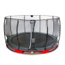 EXIT Elegant ground trampoline ø366cm with Economy safety net - red