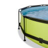 EXIT Lime pool ø360x76cm with filter pump and canopy - green