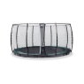 EXIT InTerra ground level trampoline ø366cm with safety net - green