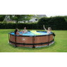 EXIT Black Wood pool ø360x76cm with filter pump - black