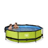 EXIT Lime pool ø300x76cm with filter pump and canopy - green