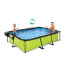 EXIT Lime pool 300x200x65cm with filter pump and dome - green