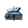 EXIT Stone pool 300x200x65cm with filter pump and dome - grey