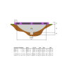 EXIT Elegant ground trampoline ø366cm with Economy safety net - purple
