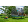EXIT Elegant Premium trampoline ø427cm with Deluxe safetynet - green