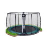 EXIT Supreme ground level trampoline ø366cm with safety net - green