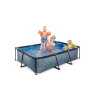 EXIT Stone pool 220x150x65cm with filter pump - grey