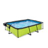 EXIT Lime pool 300x200x65cm with filter pump and dome - green