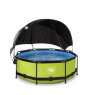 EXIT Lime pool ø244x76cm with filter pump and canopy - green