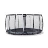 EXIT Supreme ground level trampoline ø366cm with safety net - grey