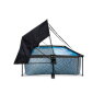 EXIT Stone pool 220x150x65cm with filter pump and canopy - grey