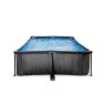 EXIT Black Wood pool 300x200x65cm with filter pump - black