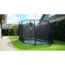 EXIT Supreme ground level trampoline 244x427cm with safety net - grey