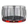 EXIT Elegant ground trampoline ø366cm with Economy safety net - red