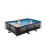 EXIT Black Wood pool 300x200x65cm with filter pump - black