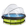 EXIT Lime pool ø300x76cm with filter pump and dome and canopy - green