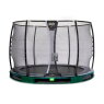 EXIT Elegant Premium ground trampoline ø305cm with Deluxe safety net - green