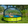 EXIT Lime pool ø300x76cm with filter pump and dome - green