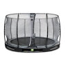 EXIT Elegant ground trampoline ø366cm with Economy safety net - black