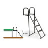 EXIT trampoline platform with ladder for frame height of 95-110cm