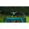 EXIT Supreme ground level trampoline 214x366cm with safety net - green
