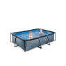 EXIT Stone pool 220x150x65cm with filter pump - grey